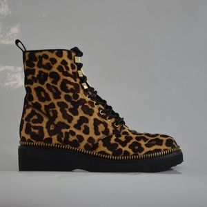 Michael Michael Kors Leopard Calf Hair Combat Boot